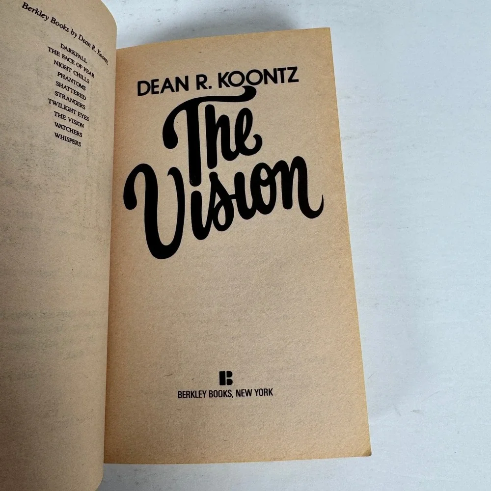 The Vision Dean R. Koontz‎ 1986 Paperback Thriller Horror Berkley Books